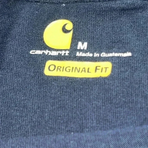 Carhartt pocket Logo heavyweight tee t-shirt navy blue - Picture 3 of 4